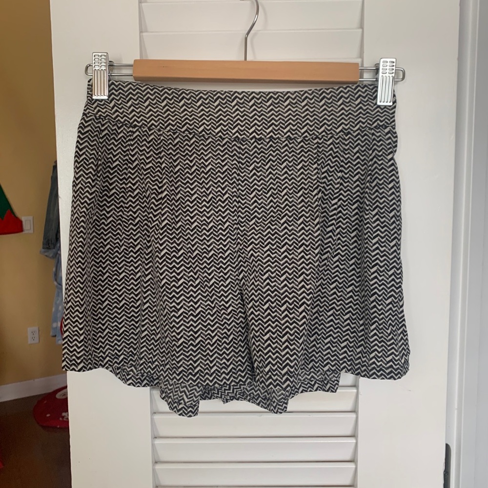 Flowy Black and White Shorts